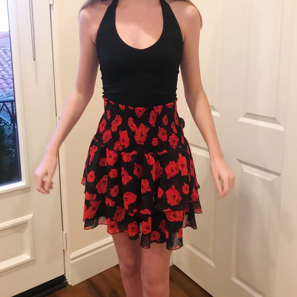 Bikbok rose skirt